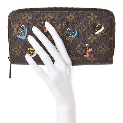 Louis Vuitton Monogram LV Love Lock Zippy Wallet 2 of 9
