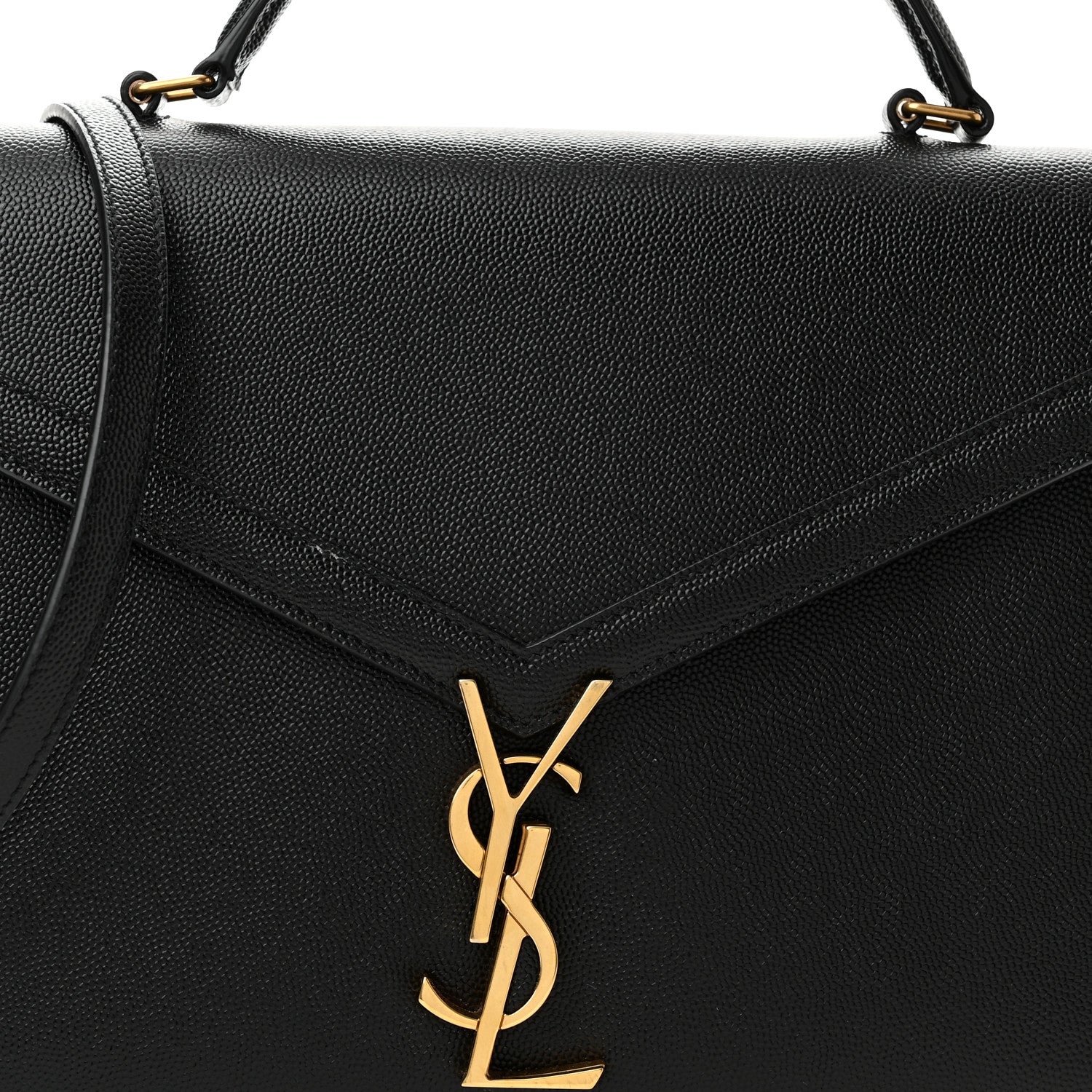 Saint Laurent Grain de Poudre Medium Classic Monogram Cassandra Top Handle Black 7 of 9