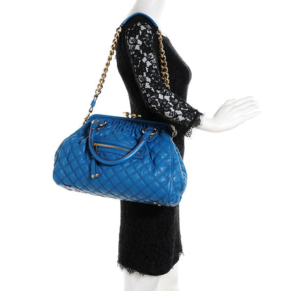 Marc Jacobs Calfskin Quilted Stam Blue 2 of 8