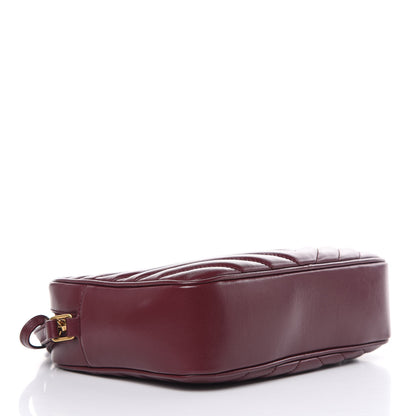 Saint Laurent Calfskin Matelasse Monogram Lou Camera Bag Dark Legion Red 4 of 8