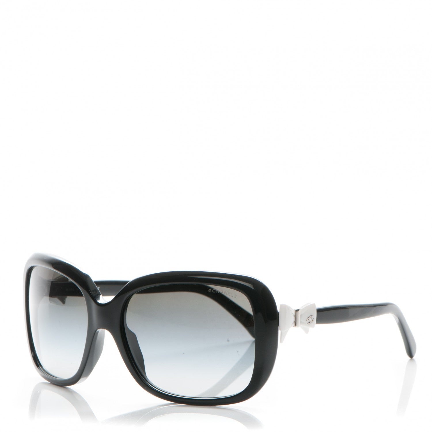 Chanel CC Bow Sunglasses 5171 Black White 1 of 6