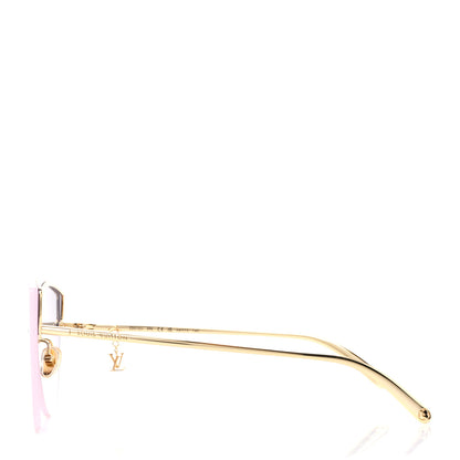 Louis Vuitton Metal LV Glam Cat Eye Sunglasses Z2012U Pink 3 of 8