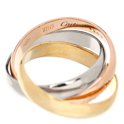 Cartier 18K Pink Yellow White Gold Classic Les Must De Cartier Trinity Ring 49 5 4 of 4