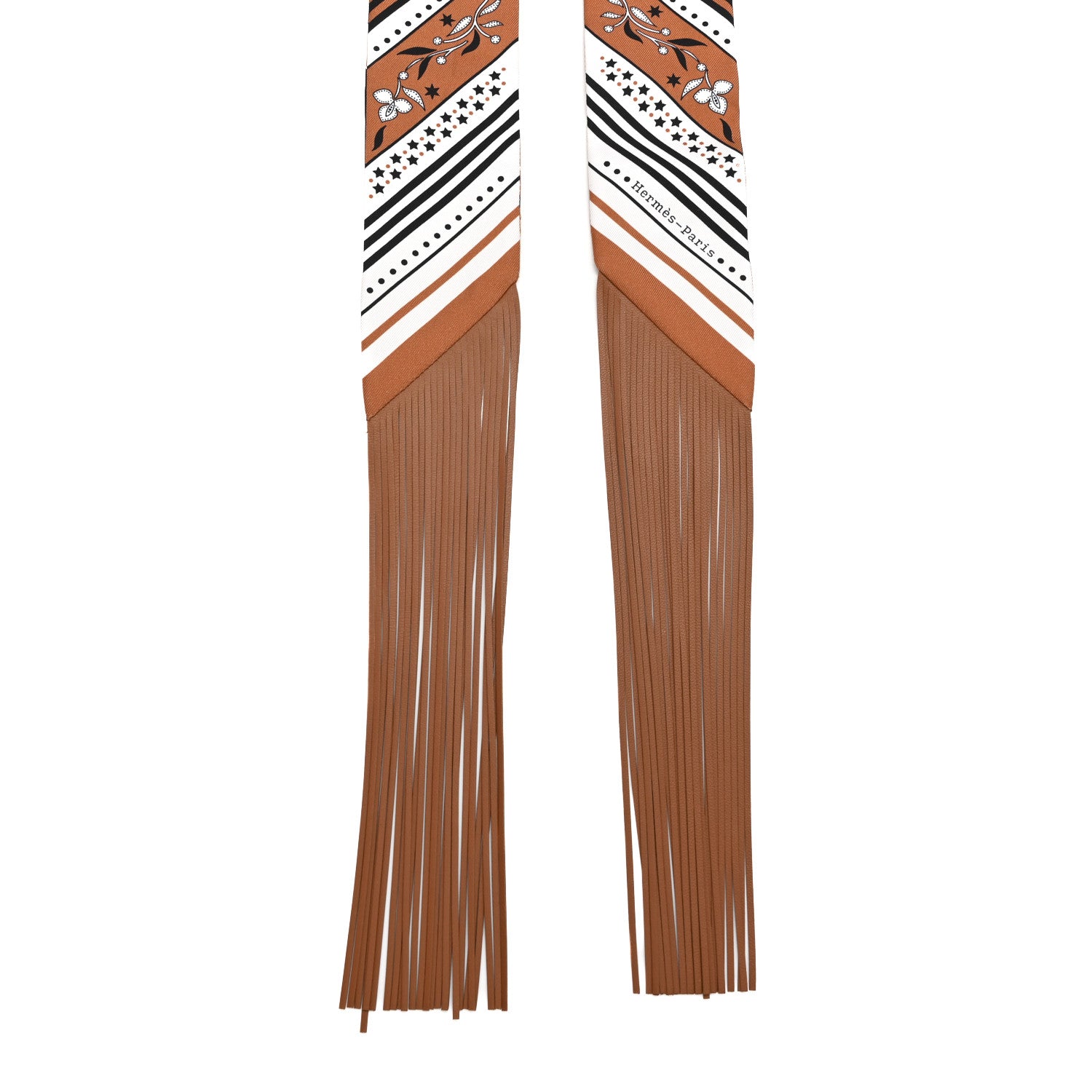 Hermes Silk Festival Des Amazones Bandana Fringed Barenia 2 of 4