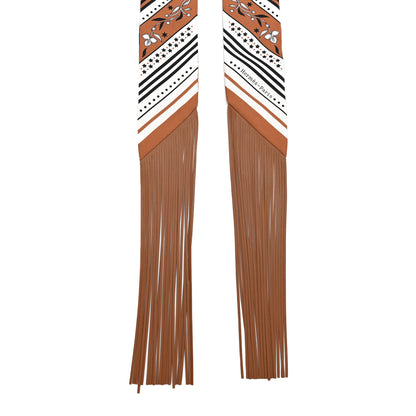Hermes Silk Festival Des Amazones Bandana Fringed Barenia 2 of 4