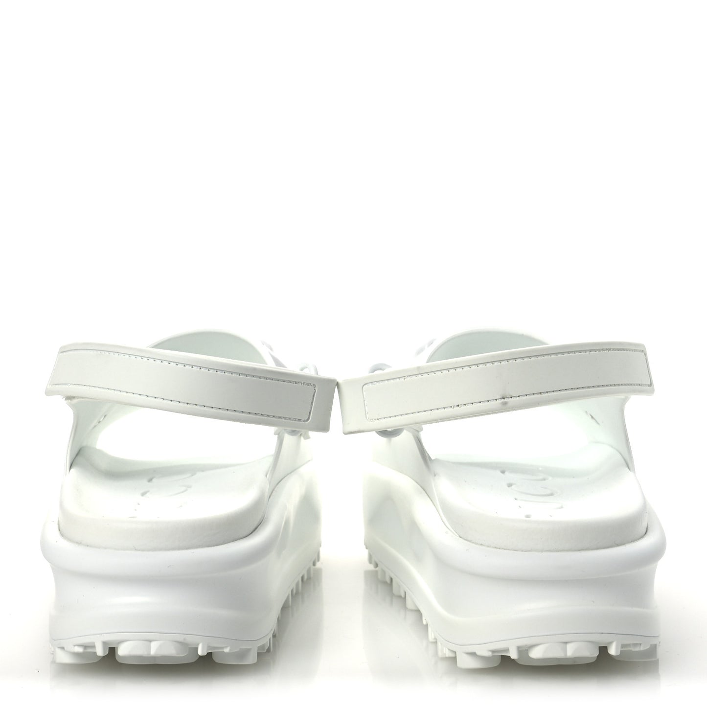 Soft Rubber Horsebit Touch Womens Strapped Sandals 38 Great White