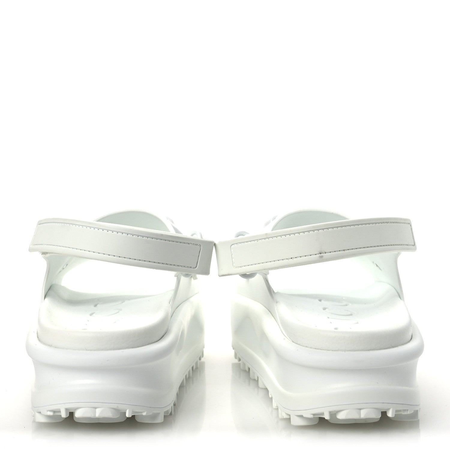 Gucci Soft Rubber Horsebit Touch Womens Strapped Sandals 38 Great White 6 of 11