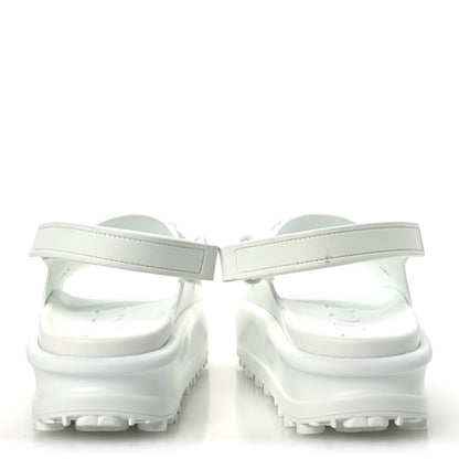 Gucci Soft Rubber Horsebit Touch Womens Strapped Sandals 38 Great White 6 of 11