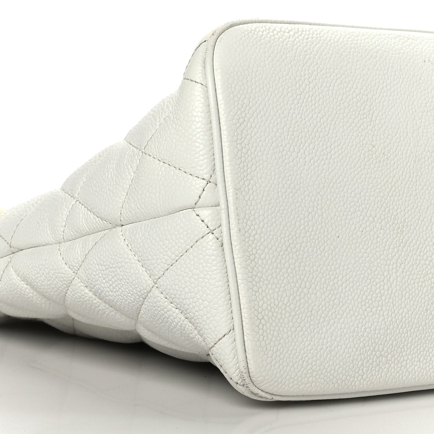 Caviar Quilted Medallion Tote White