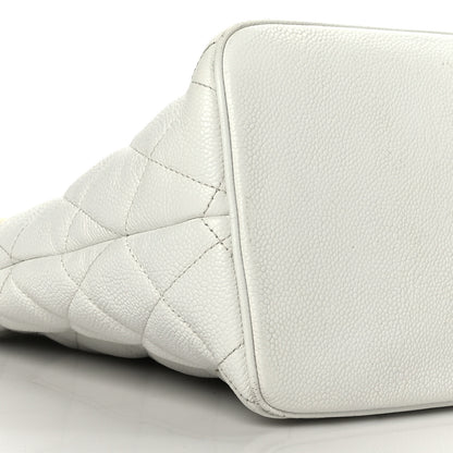 Chanel Caviar Quilted Medallion Tote White 8 of 12