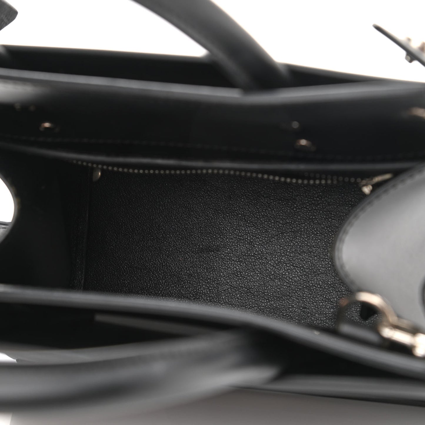 Smooth Calfskin Mini Horizon Satchel Black