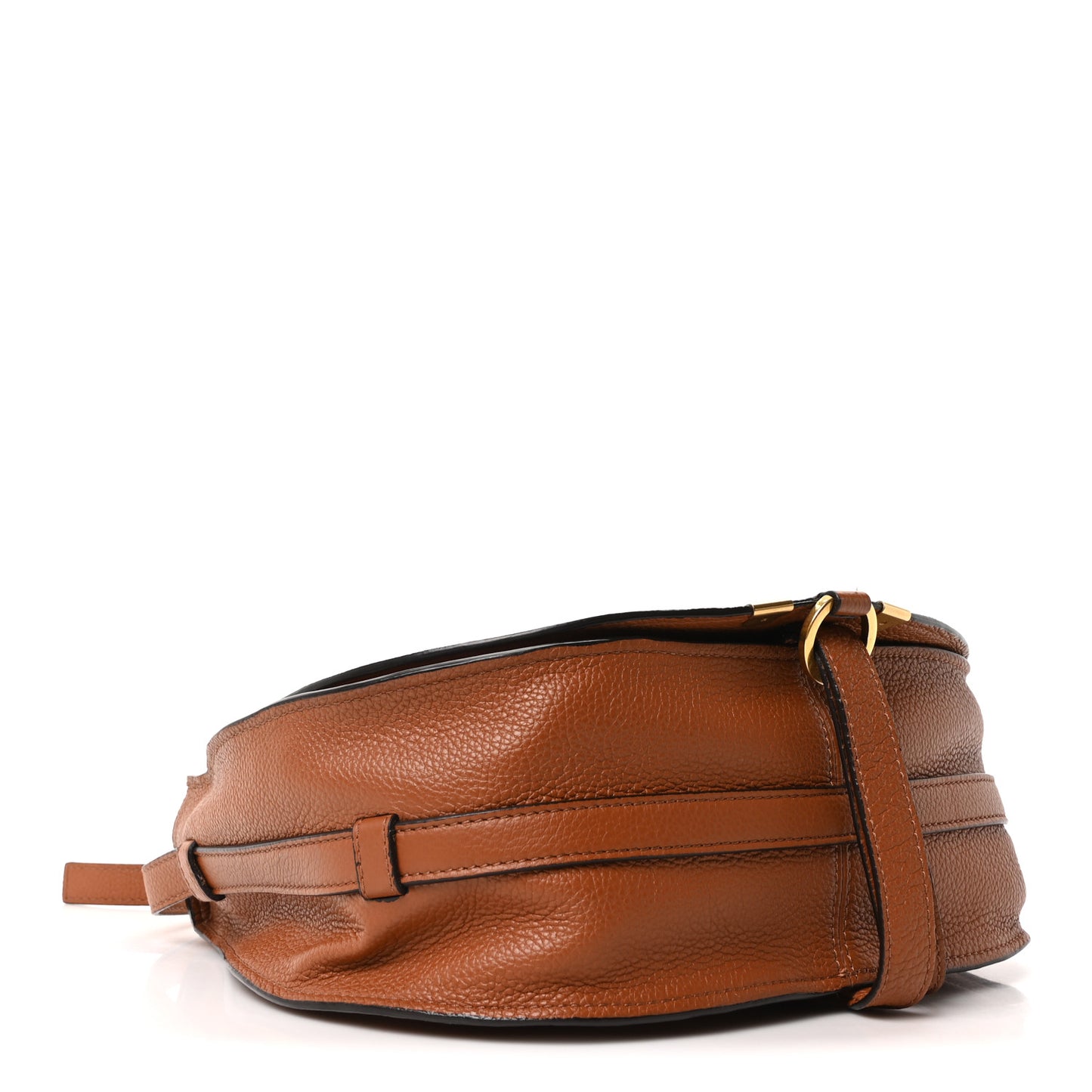 Calfskin Medium Marcie Round Crossbody Bag Tan