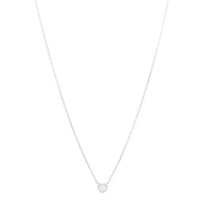 Cartier 18K White Gold Diamond D'Amour Heart Pendant Necklace 1 of 4