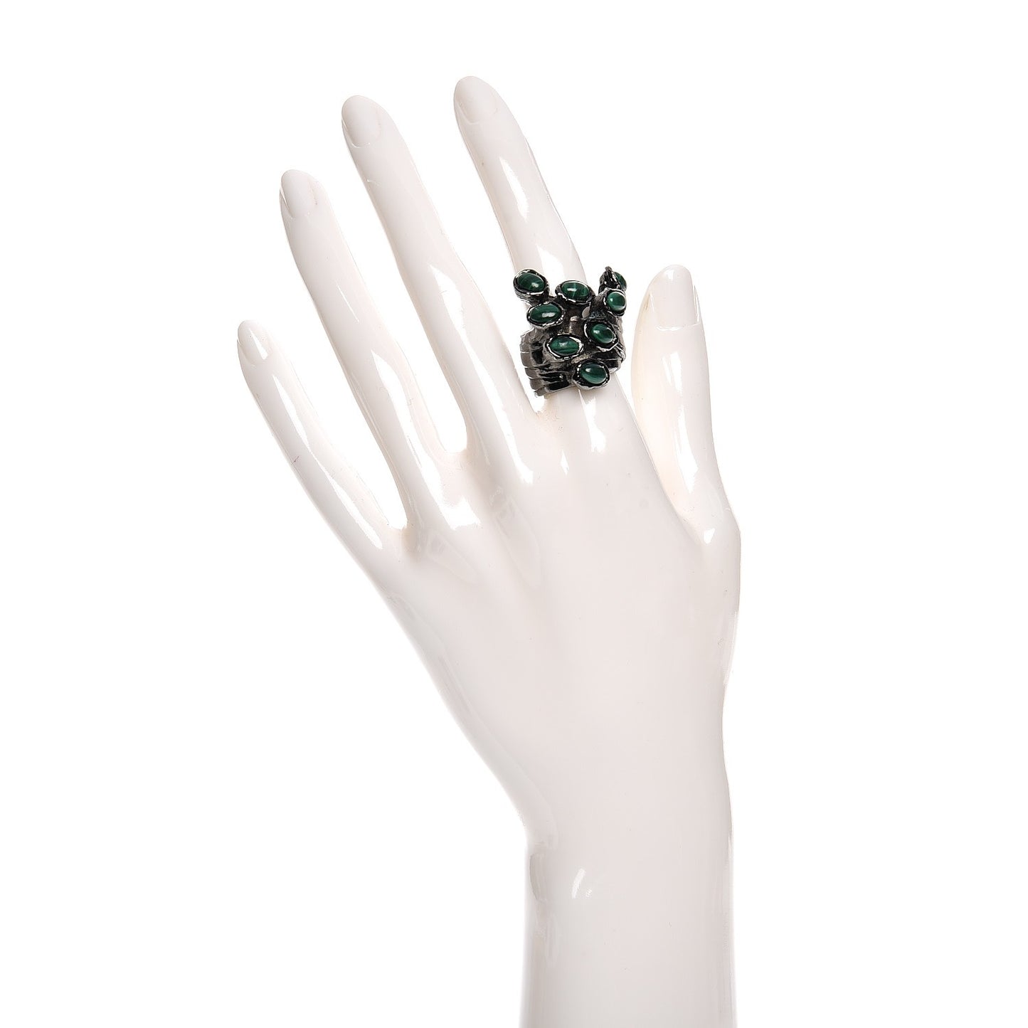 Arty Dots Ring 6 Gunmetal Green