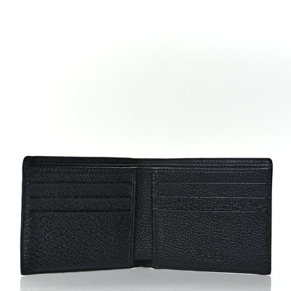 Versace Grained Calfskin Beverly Palm Print Bi-Fold Wallet Black Multicolor 5 of 7