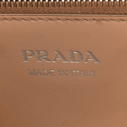 Prada Soft Calfskin Impunture Diagramme Large Chain Flap Shoulder Bag Cipria 6 of 9