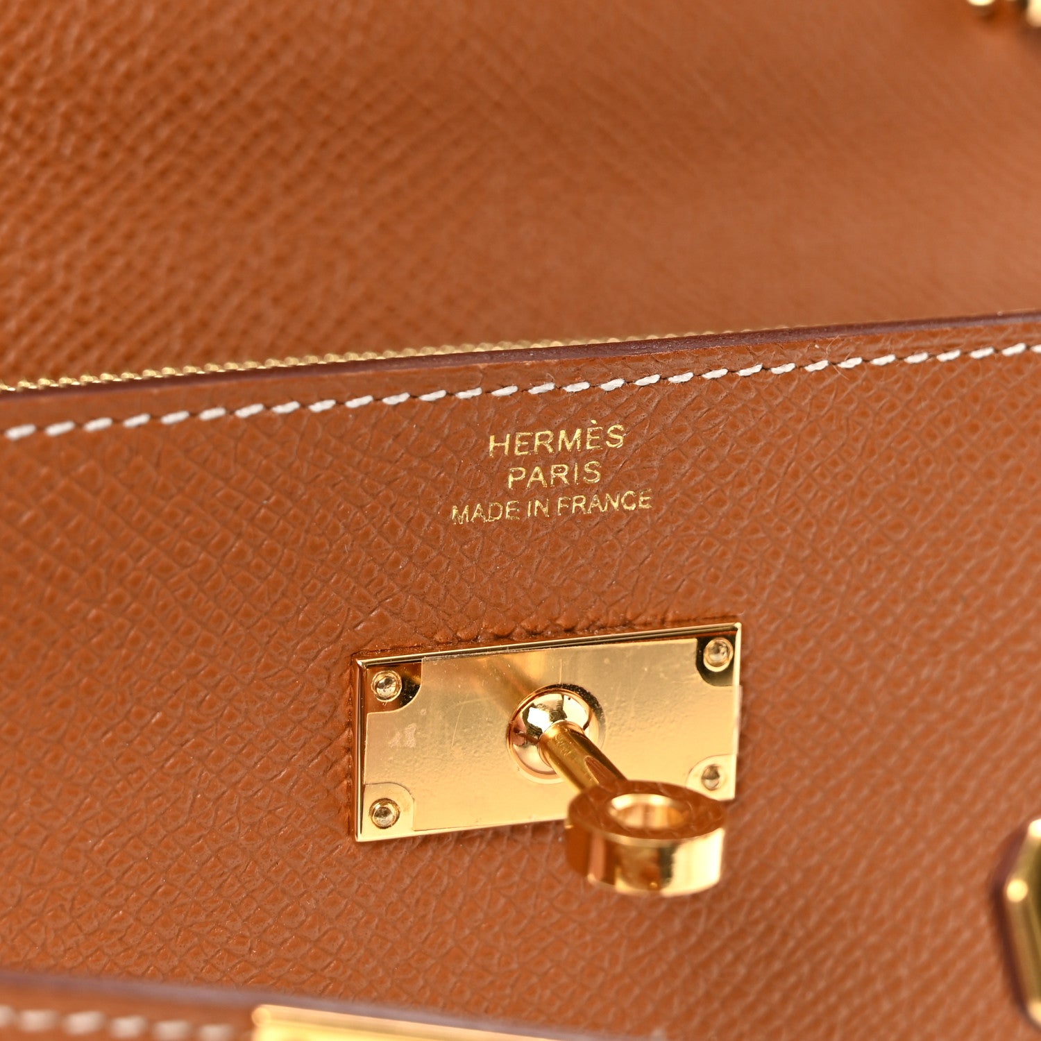 Hermes Epsom Kelly Wallet To Go Gold 6 of 10