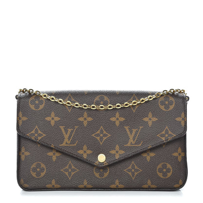 Louis Vuitton Monogram Pochette Felicie Chain Wallet Fuchsia 1 of 10
