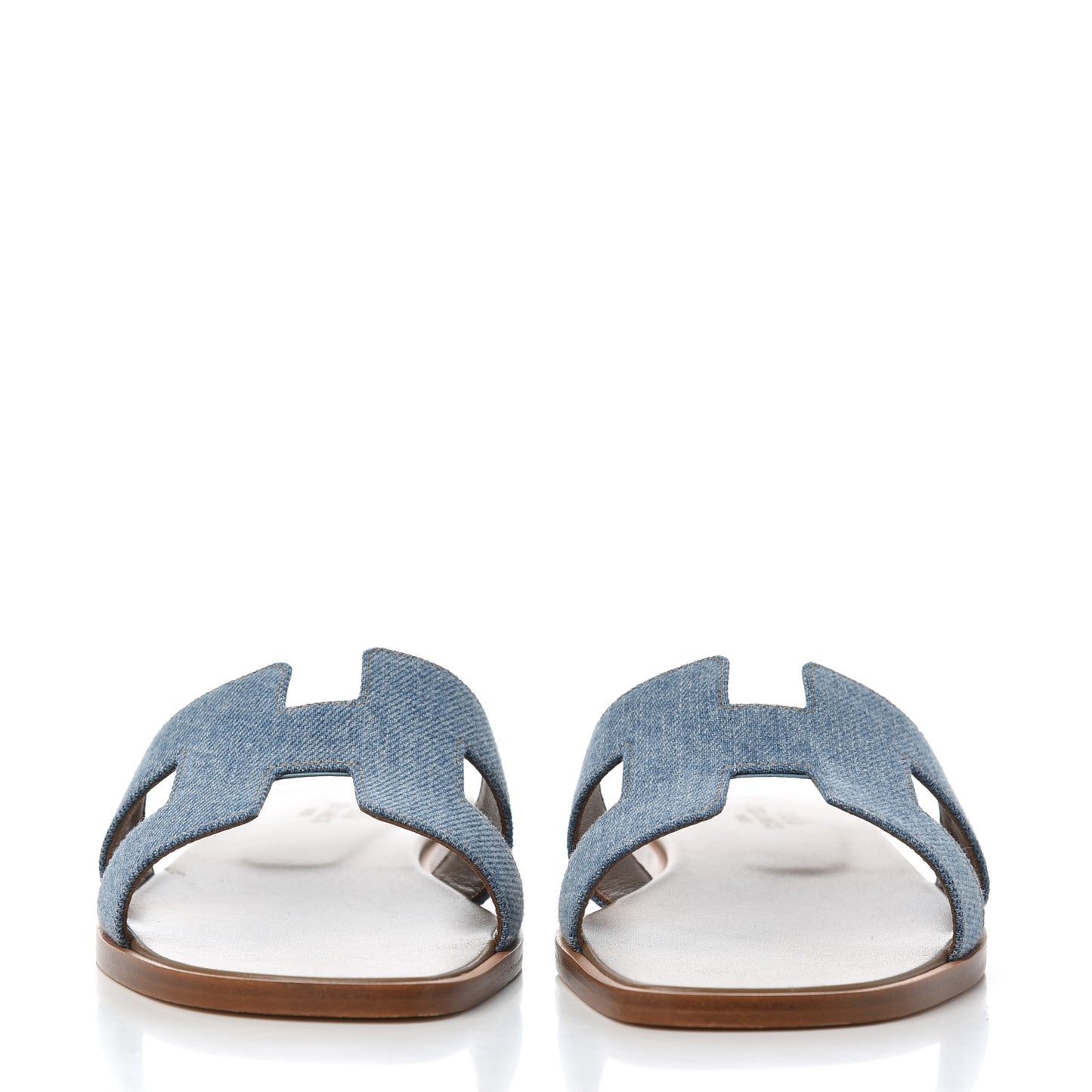 Denim Canvas Oran Sandals 37.5 Bleu Clair