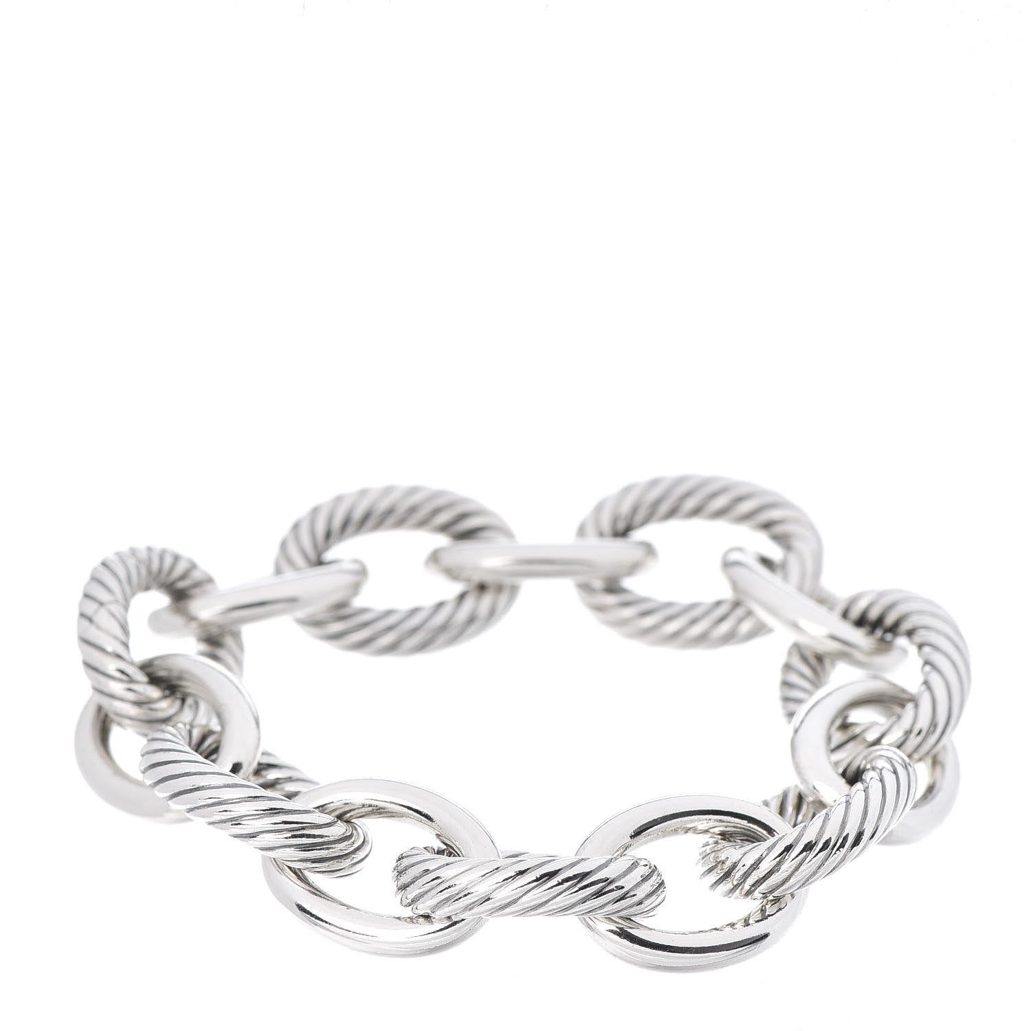 David Yurman Sterling Silver 17mm Extra Large Oval Link Bracelet 1 of 6