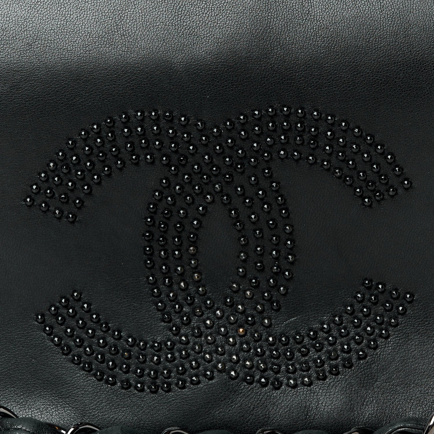 Chanel Lambskin Studded CC East West Flap Black 8 of 10