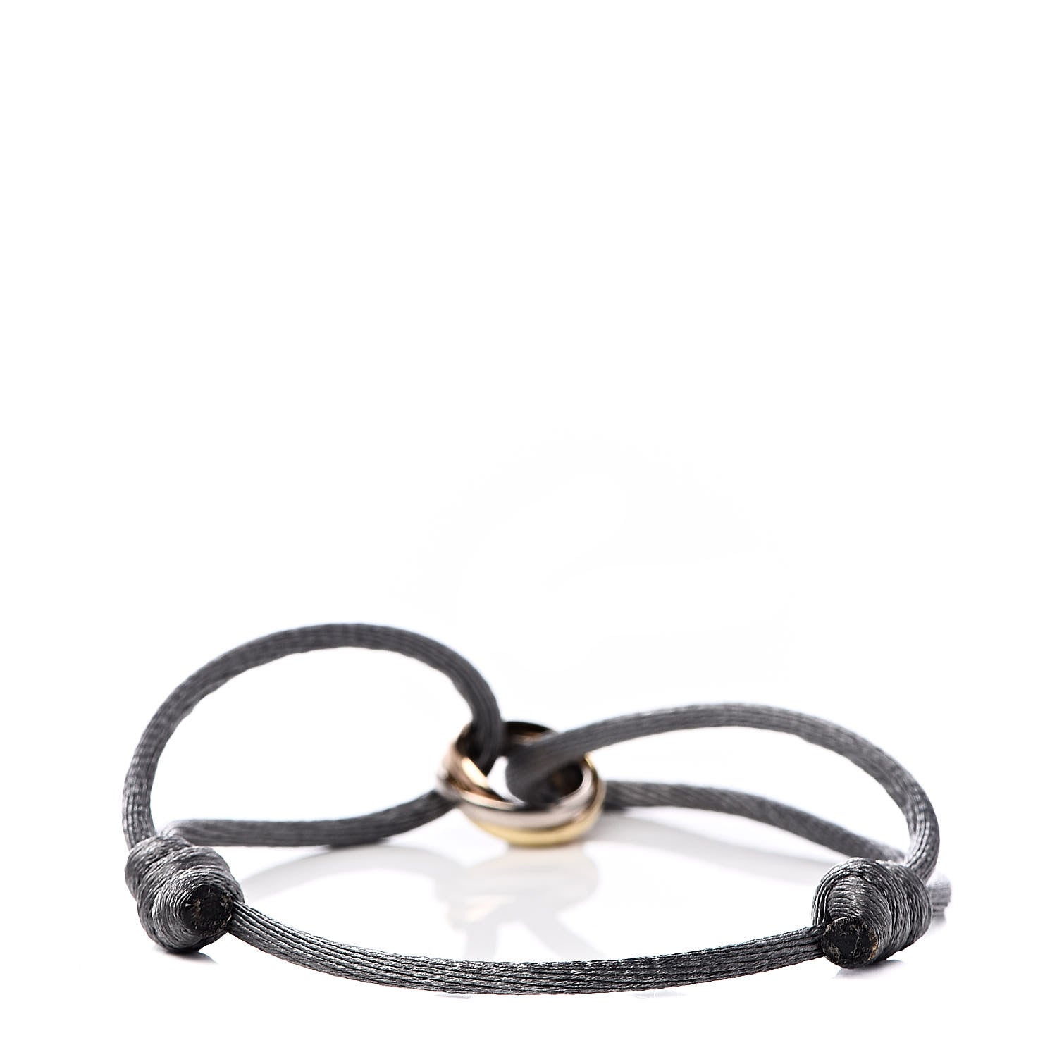 Cartier 18K Pink Yellow White Gold Trinity Adjustable Cord Bracelet Gray 3 of 6
