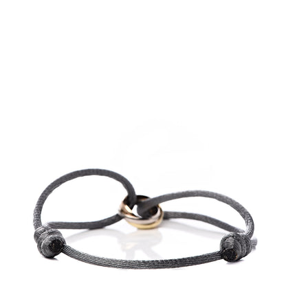 Cartier 18K Pink Yellow White Gold Trinity Adjustable Cord Bracelet Gray 3 of 6