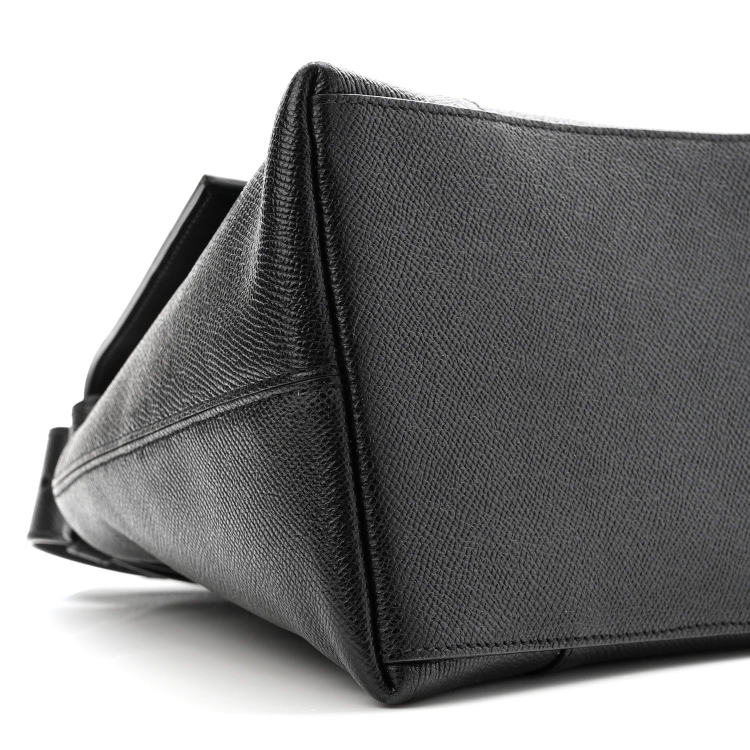 Balenciaga Grained Calfskin Monochrome M Downtown Shoulder Bag Black 9 of 10