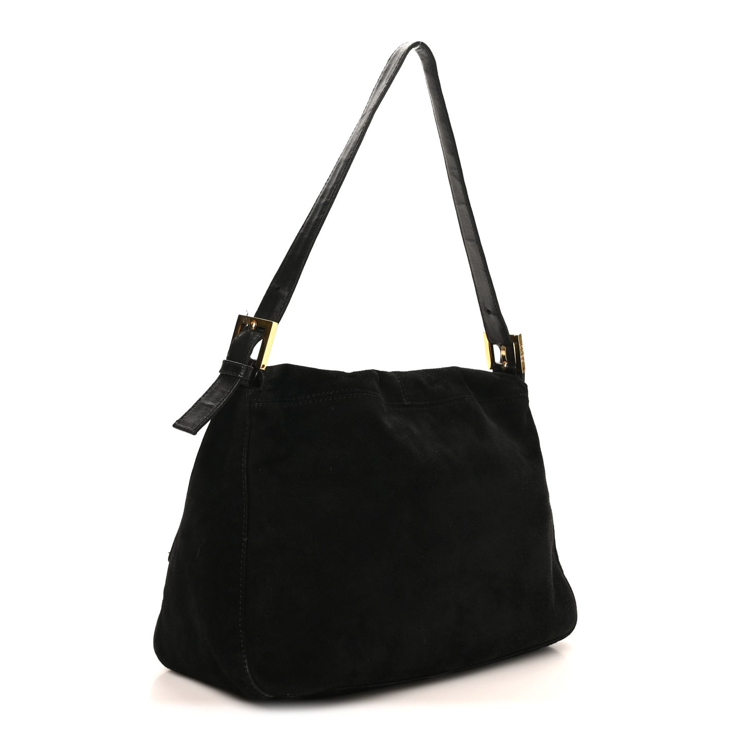 Suede Mama Baguette Black