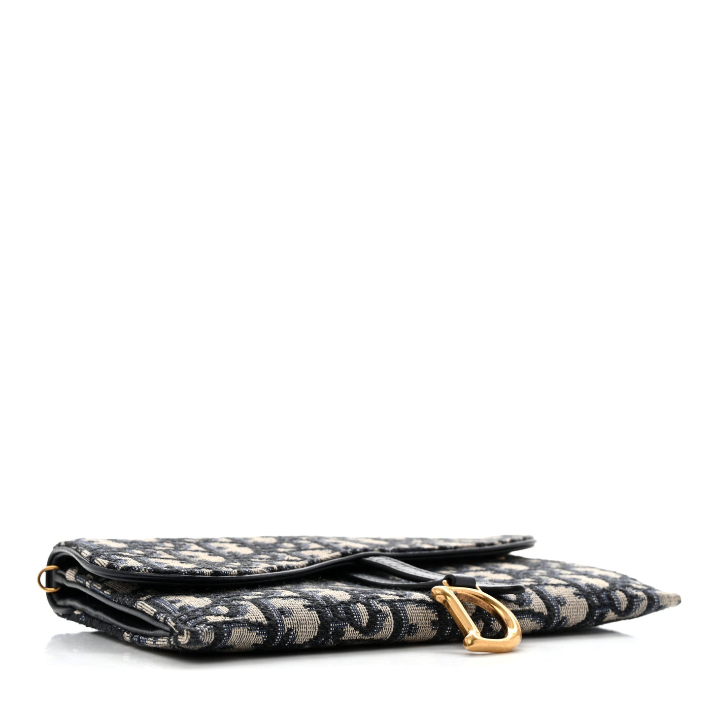 Oblique Saddle Chain Long Wallet Blue