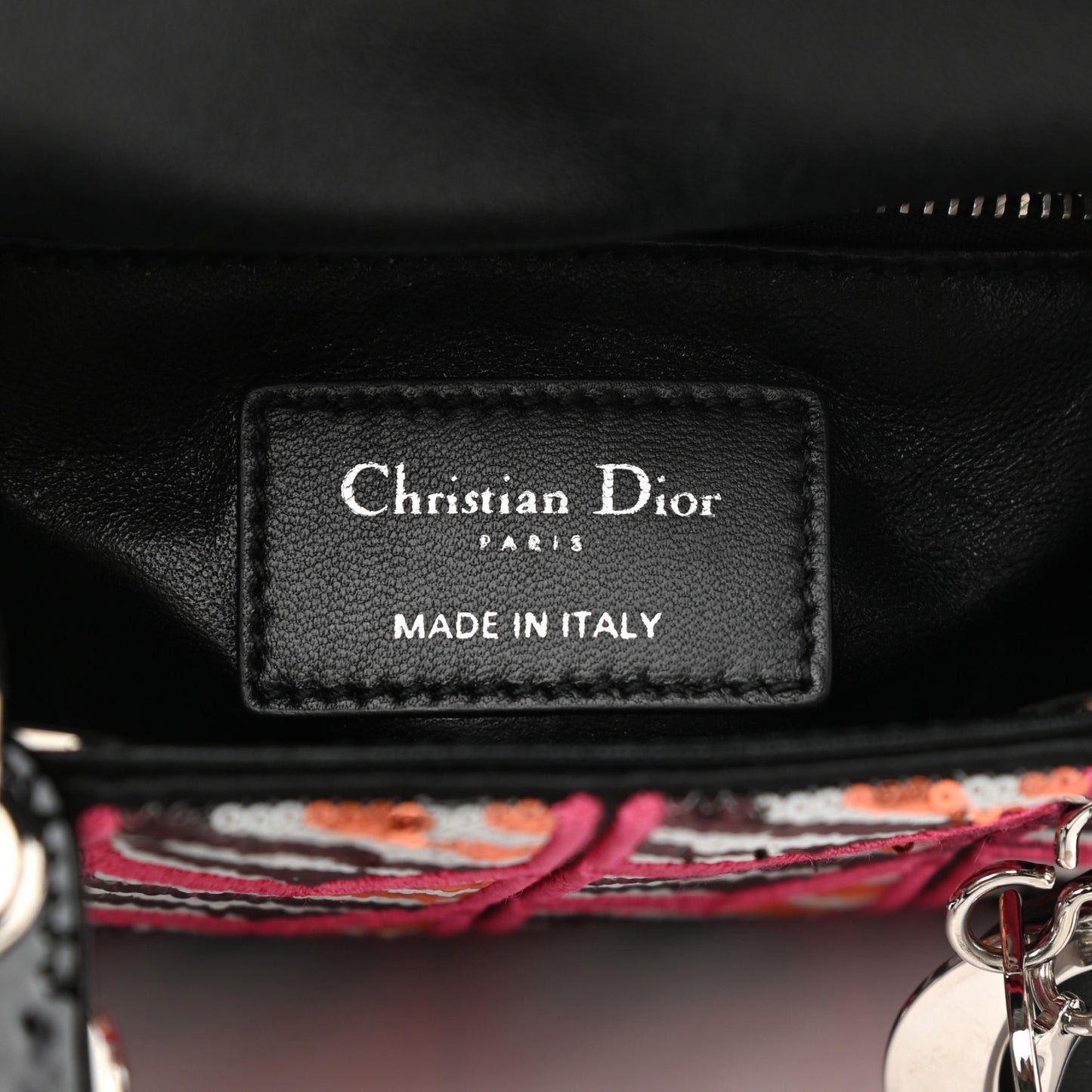 Patent Sequin Mini Lady Dior