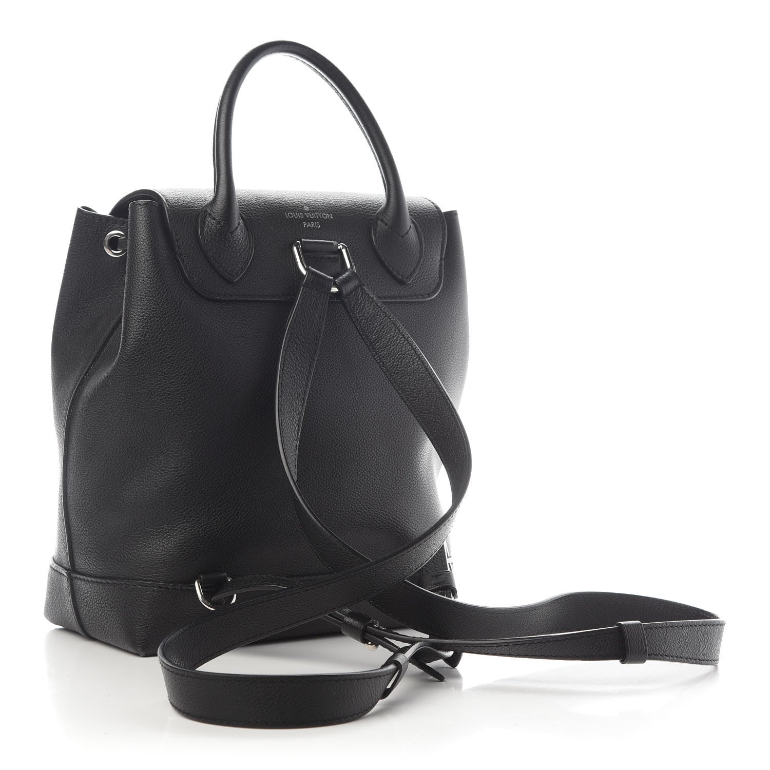 Louis Vuitton Calfskin Lockme Backpack Black 3 of 11