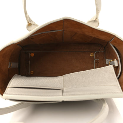 Bottega Veneta Grained Calfskin Maxi Intrecciato Mini Arco Bianco 4 of 8
