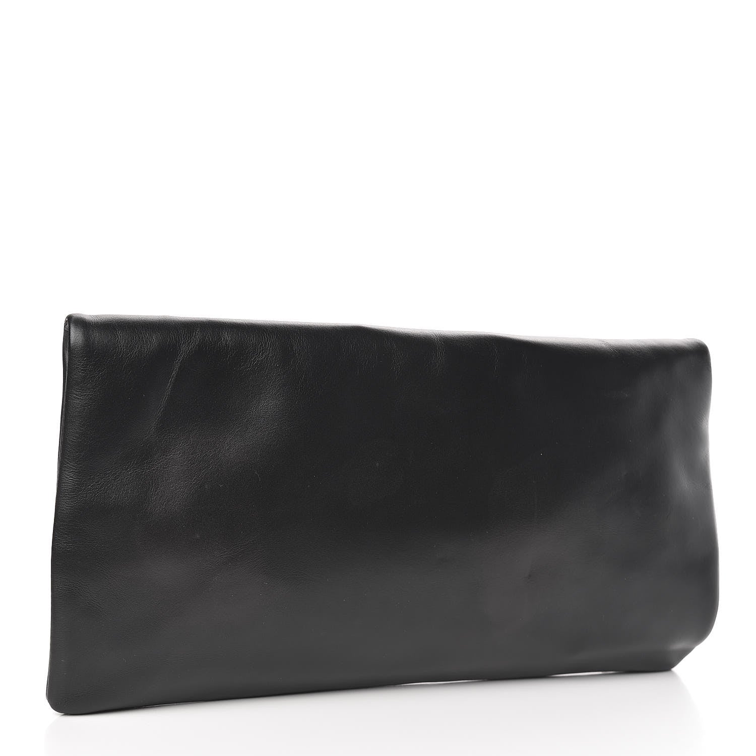 Saint Laurent Smooth Calfskin Letters Fold-Over Clutch Black 3 of 11