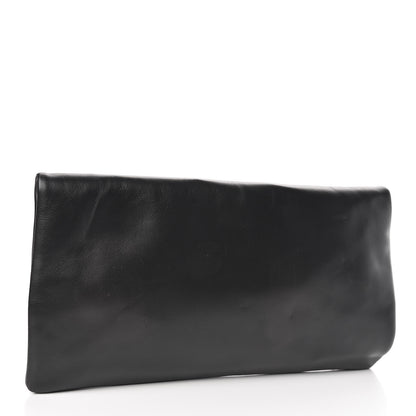Saint Laurent Smooth Calfskin Letters Fold-Over Clutch Black 3 of 11