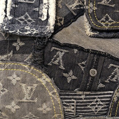 Louis Vuitton Denim Patchwork Speedy 30 Blue 6 of 14