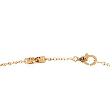 Van Cleef & Arpels 18K Yellow Gold Diamond Vintage Alhambra Pendant Necklace 4 of 6