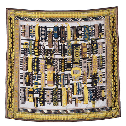 Hermes Silk Colliers de Chiens Scarf 90 Jaune 2 of 6
