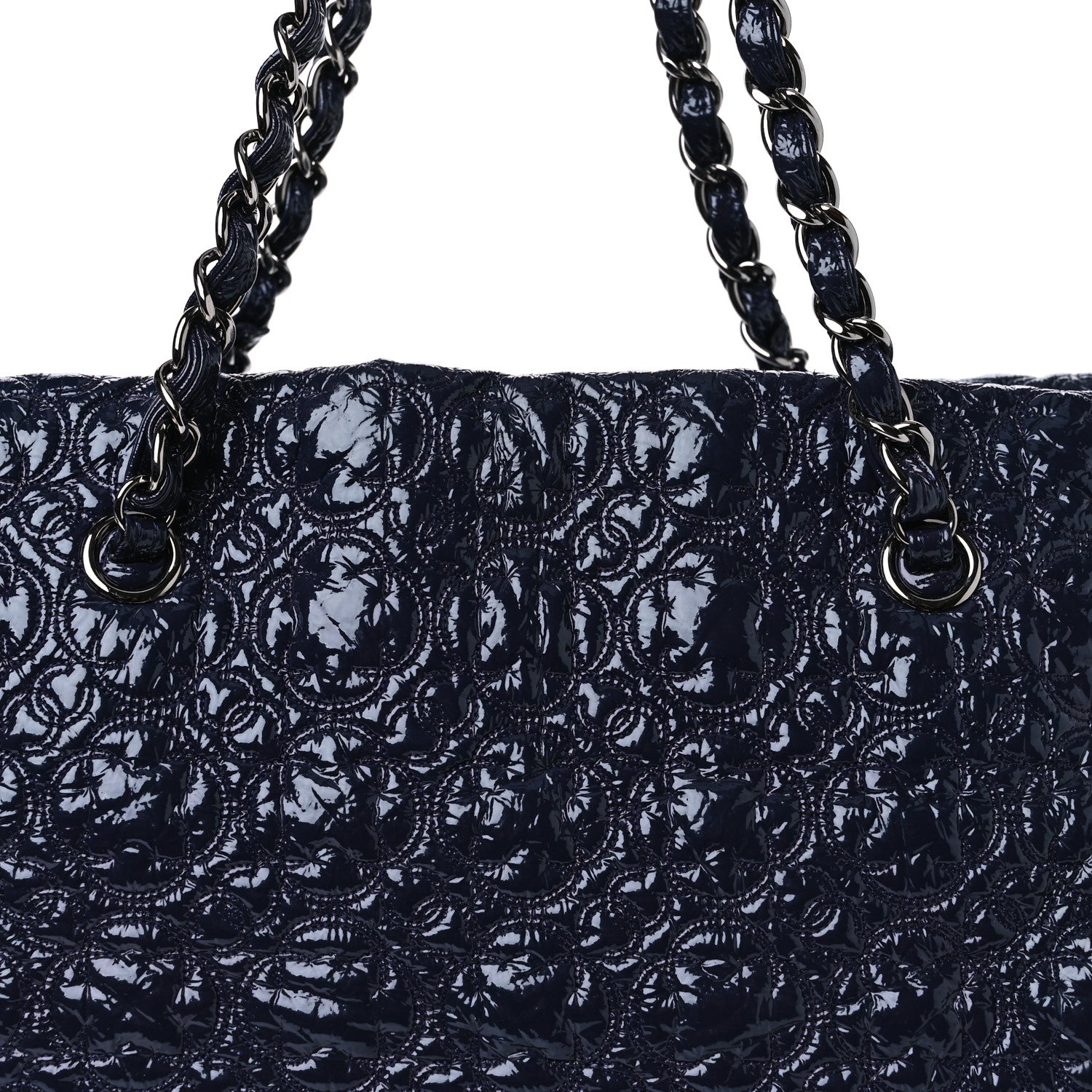 Chanel Vinyl Rock in Moscow Tote Navy 8 of 10