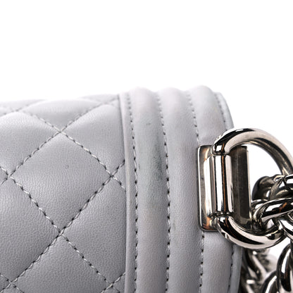 Chanel Lambskin Quilted Medium Boy Flap Grey 17 of 18