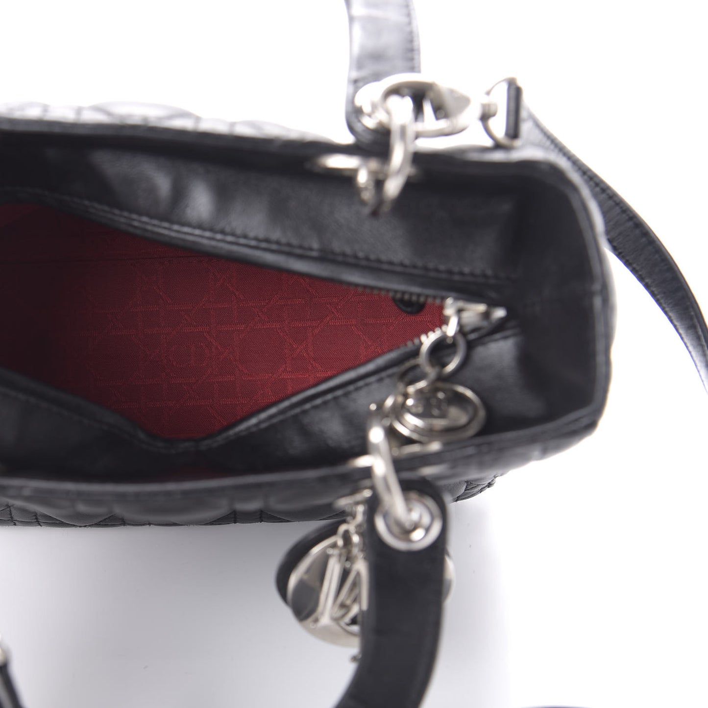 Lambskin Cannage Medium Lady Dior Black