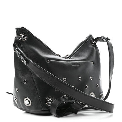 Jimmy Choo Nappa Grommet Mini Raven Hobo Black 3 of 9