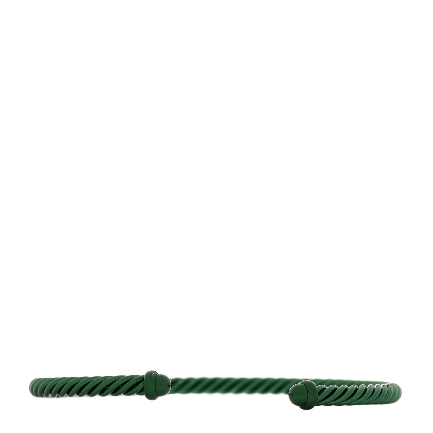 Aluminum 4mm Classic Cable Bracelet Green