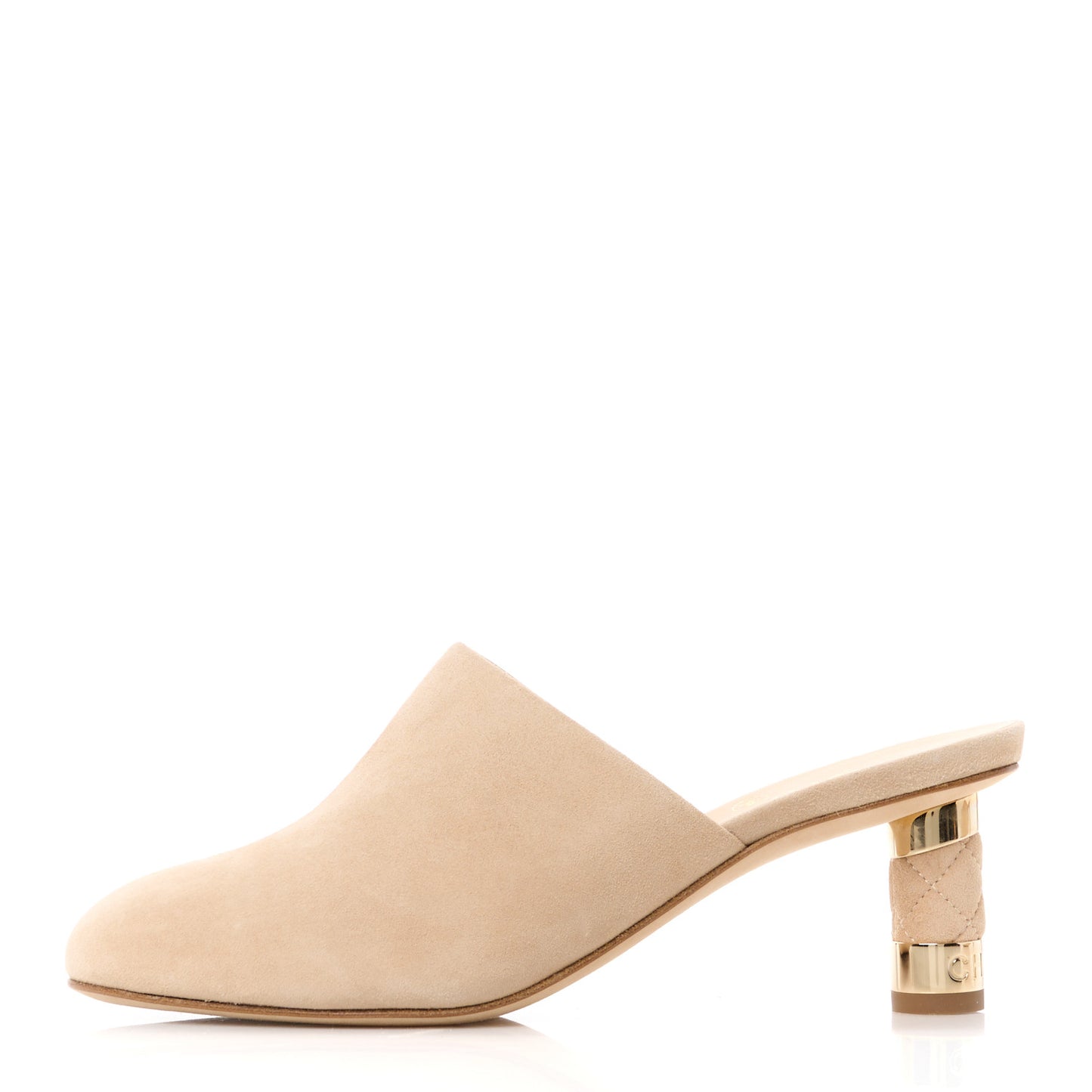 Kid Suede Logo Mules 37 Beige