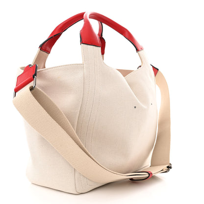 Valentino Garavani Canvas Large Atelier 09 Rose Blossom Edition Tote Bag Naturale 4 of 14