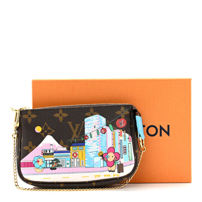 Louis Vuitton Monogram 2022 Christmas Animation Tokyo Mini Pochette Accessories Blue 7 of 7