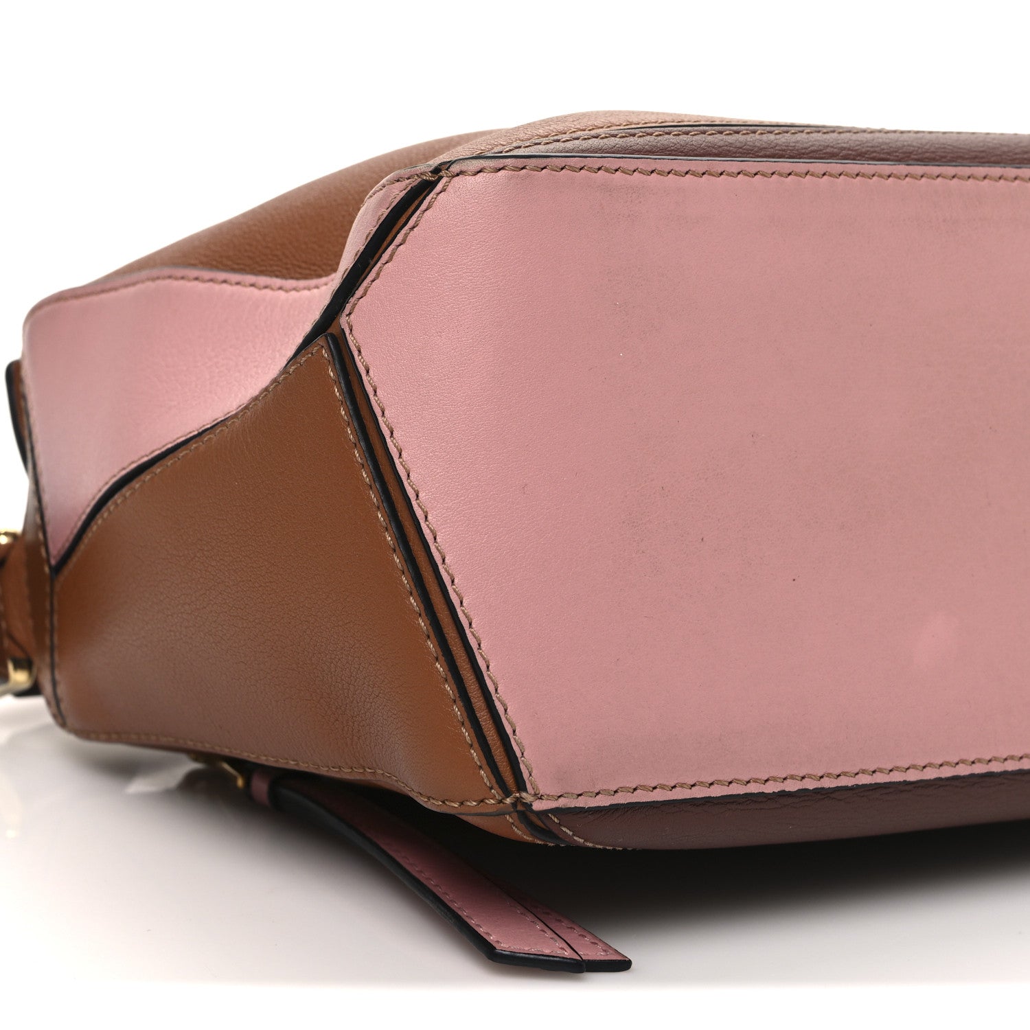 Loewe Calfskin Small Puzzle Bag Tan Medium Pink 8 of 11