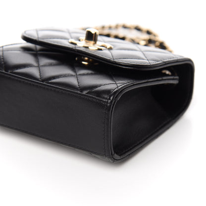 Chanel Lambskin Quilted Mini Trendy CC Chain Wallet Black 8 of 9