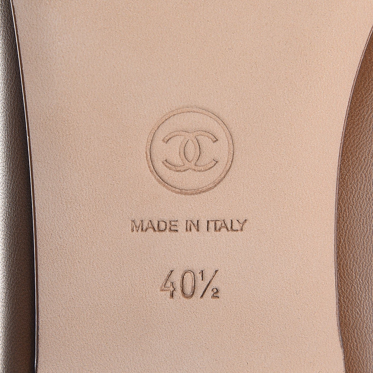 Chanel Lambskin Cap Toe Ballerina Flats 40.5 Camel 6 of 10