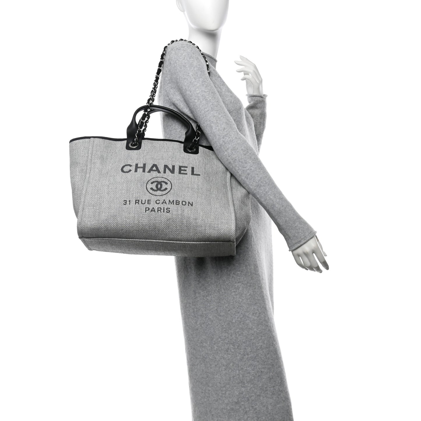 Canvas Medium Deauville Tote Grey